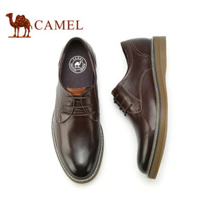 骆驼（CAMEL） 舒适软底商务休闲皮鞋男 A932188020 棕色 41