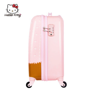 Hello Kitty 凯蒂猫 双杆万向轮拉杆箱旅行箱登机箱 KT-190001 粉色 18英寸