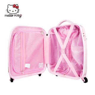 Hello Kitty 凯蒂猫 双杆万向轮拉杆箱旅行箱登机箱 KT-190001 粉色 18英寸
