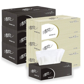 Breeze 清风 商务黑白盒装抽纸 2层200抽9盒 B338A2