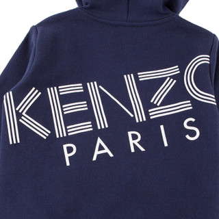 KENZO KIDS 高田贤三 奢侈品童装 男童藏蓝色棉质连帽开衫 KN17548 49 10A/10岁/140cm