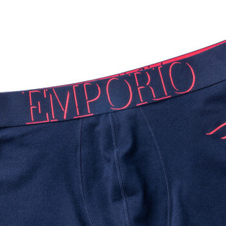 EMPORIO ARMANI UNDERWEAR阿玛尼奢侈品男士简约舒适透气平角内裤 111776-9P725 NAVY-00135 S