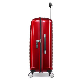 美旅拉杆箱 25英寸PC材质行李箱外置拉杆设计大容量旅行箱 顺滑八轮TSA密码锁TI4酒红色