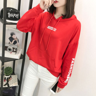 joy of joy 京东女装2019新款秋季韩版宽松百搭连帽薄款卫衣女ins超火