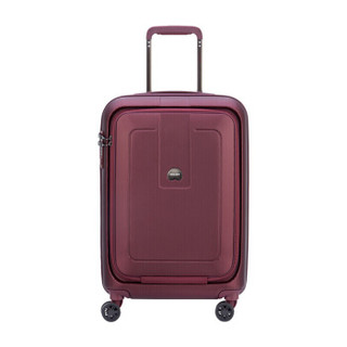 法国大使（Delsey）拉杆箱 多分层行李箱 万向轮铝合金拉杆密码箱 前置口袋旅行箱|2048 莓红色 21英寸