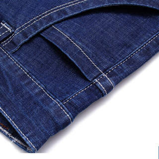鳄鱼恤（CROCODILE）牛仔短裤 男士2019夏季新款时尚休闲舒适短裤 B235-3033 蓝色 33码
