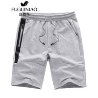 富贵鸟 FUGUINIAO 2019新品训练系列男子运动短裤 灰色 XL