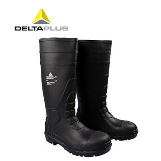 代尔塔 (Deltaplus)301407 PVC高邦劳保鞋定做安全鞋/耐油/耐酸碱/防砸/防刺穿/防水/防滑--46码黑色