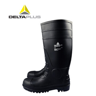 代尔塔 (Deltaplus)301407 PVC高邦劳保鞋定做安全鞋/耐油/耐酸碱/防砸/防刺穿/防水/防滑--46码黑色