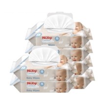 Nuby 努比 婴儿手口专用棉柔湿巾 80抽*6连包
