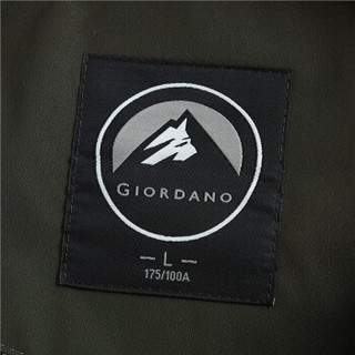 佐丹奴（Giordano） 风衣 佐丹奴（Giordano）男装 纯色网布内衬连帽风衣01079729 59炭绿色 中码