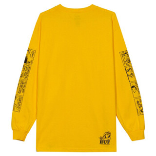 HUF 男士黄色长袖T恤 TS00685-YELLOW-M