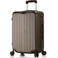 普奈达（PRNEID）防刮拉杆箱26英寸铝镁合金行李箱男女万向轮旅行箱 钛金色