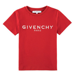 GIVENCHY KIDS 纪梵希 奢侈品童装 男童红色棉质短袖T恤 H25094 978 8A/8岁/126cm