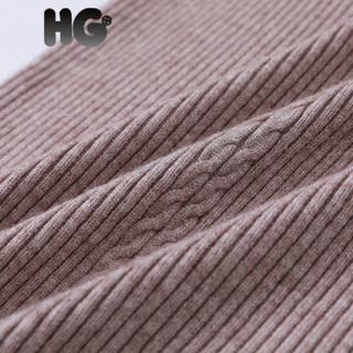 HG冬季新款高领毛衣女韩版修身加厚保暖提花纹打底衫百搭 白色 180/100A/XXXL