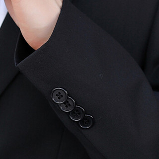 金盾（KIN DON）西装 男2019夏季新款青年潮流时尚休闲立领婚礼休闲西服套装 F5020-TZ821 黑色 XL