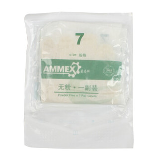爱马斯（AMMEX）PFS7.5 一次性灭菌橡胶外科手套（无粉麻面）（原型号TLFCMDSS44100）M码 1盒（50付/盒）