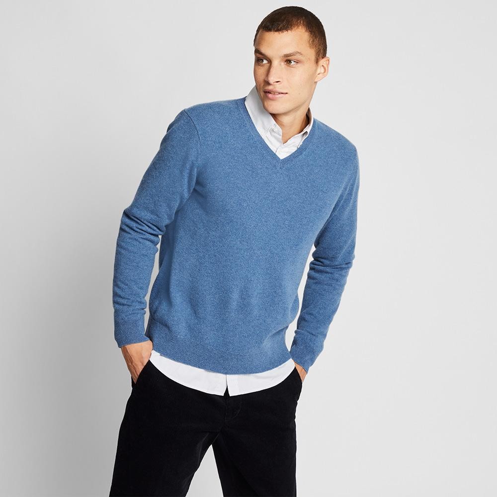 限尺码: uniqlo 优衣库 419200 男士羊绒v领毛衣