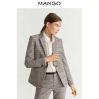 MANGO 芒果 51033727 女装格纹西服
