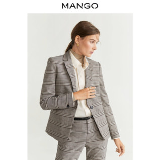 MANGO 芒果 51033727 女装格纹西服