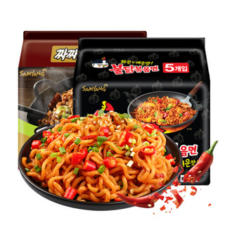 韩国进口 三养（SAMYANG）三养火鸡面700g+三养炸酱面700g