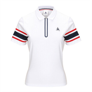 Le coq sportif/乐卡克 女翻领短袖T恤 CB-7153191 白-WHT O