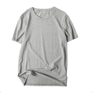 Markless 短袖T恤男纯色修身圆领打底衫青年短袖休闲T恤TXA5630M酒红色 170/88(M)