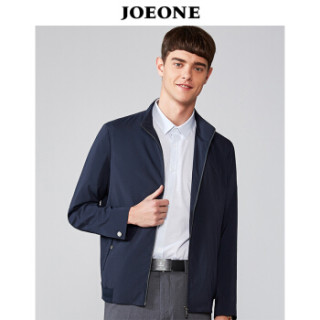 九牧王（JOEONE）男装茄克外套 2019春季新品休闲时尚中年立领男士外套夹克175/96A[50]藏青JK191102T