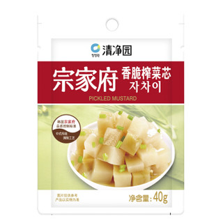 清净园  宗家府 韩国泡菜  香脆榨菜芯 40g*10袋 （辣白菜 咸菜 方便面伴侣 下饭菜）