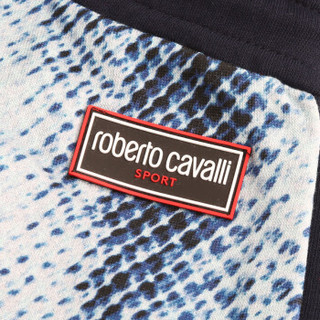 Roberto Cavalli 罗伯特·卡沃利 男士蓝色棉质裤子 HYX01P 4BL98 04500 M