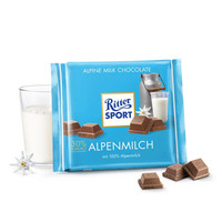 Ritter Sport 瑞特斯波 阿尔卑斯牛奶巧克力 100g