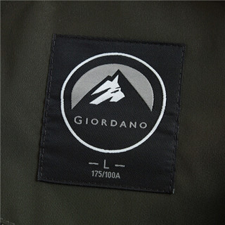 佐丹奴（Giordano） 风衣 佐丹奴（Giordano）男装 纯色网布内衬连帽风衣01079729 59炭绿色 小码