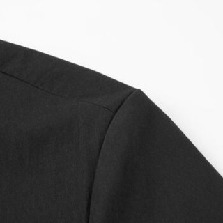 HLA海澜之家风衣2019秋季新品净色带帽简约长款防风外套HWFAD3R011A黑色(11)190/108B(56B)