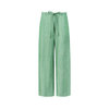 Ms MIN 设计师品牌 草绿混麻抽带宽松长裤 Jdesigner 绿色 4