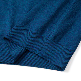 雪中飞男士秋季圆领针织衫2019新款时尚休闲纯色毛衣打底衫X90632019FJD5215 蓝色 190
