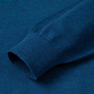 雪中飞男士秋季圆领针织衫2019新款时尚休闲纯色毛衣打底衫X90632019FJD5215 蓝色 190