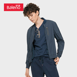 班尼路 Baleno 夹克男 2019年潮流棒球服休闲新品短款薄外套男 13B 海军蓝 S