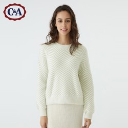 C&A CA200223228 女士毛绒雪尼尔条纹毛衣