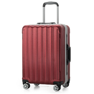 卡拉羊铝框拉杆箱20英寸男女可登机万向轮行李箱防刮耐磨旅行箱商务