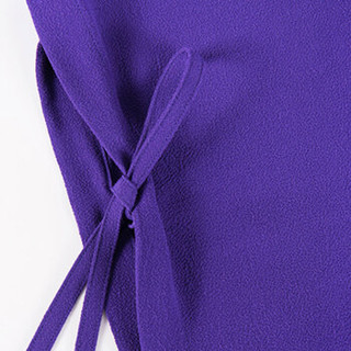 Ms MIN 设计师品牌 蓝紫侧衩绑带上衣 JDesigner 蓝紫色 2