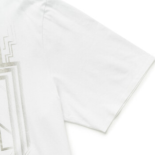 EA7 EMPORIO ARMANI 阿玛尼奢侈品男士未来感印花短袖T恤 3GPT36-PJV8Z WHITE-1100 L