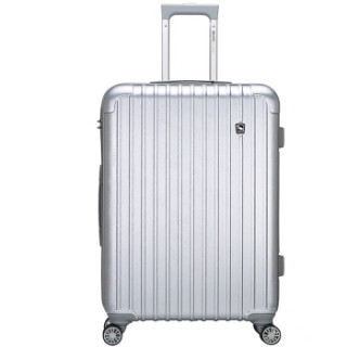 爱华仕(oiwas)abs pc 配色飞机轮拉杆箱 拉丝行李箱包20英寸登机箱