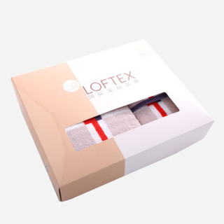 亚光（LOFTEX）出口欧洲品 毛巾纯棉色织 英格兰风情方巾面巾浴巾3件套礼盒（配手提袋） 红色