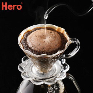 Hero十瓣花咖啡滤杯手冲咖啡壶过滤器 手冲滴滤杯 手冲咖啡壶套装