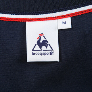 Le Coq Sportif/乐卡克 男翻领短袖T恤 CB-7102191 藏青-NVY L