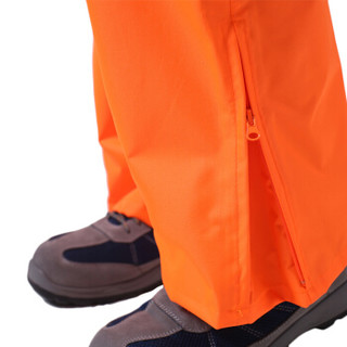 博迪嘉 GN300B常规荧光雨裤 透气反光雨衣 防寒服松紧腰围工作服可定制 荧光橘红色 L码1件