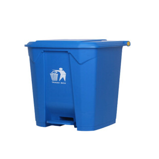星工（XINGGONG） 脚踏垃圾桶 工业商用大号环保垃圾桶商场脚踩塑料垃圾箱定制 蓝桶蓝盖 30L