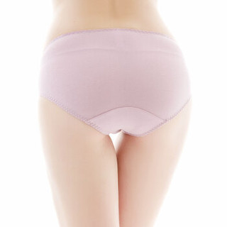 欧迪芬 性感蕾丝女士内裤舒适棉质低腰三角裤女 XP6230 藕粉色 XL