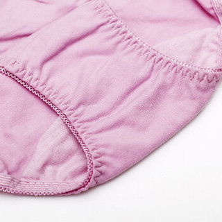 欧迪芬 性感蕾丝女士内裤舒适棉质低腰三角裤女 XP6230 藕粉色 XL