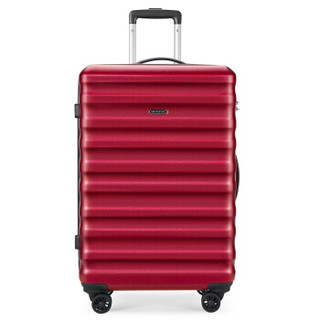 稻草人(MEXICAN)行李箱男女 24英寸大容量拉杆箱 密码锁时尚旅行箱 静音万向轮拉箱 红色